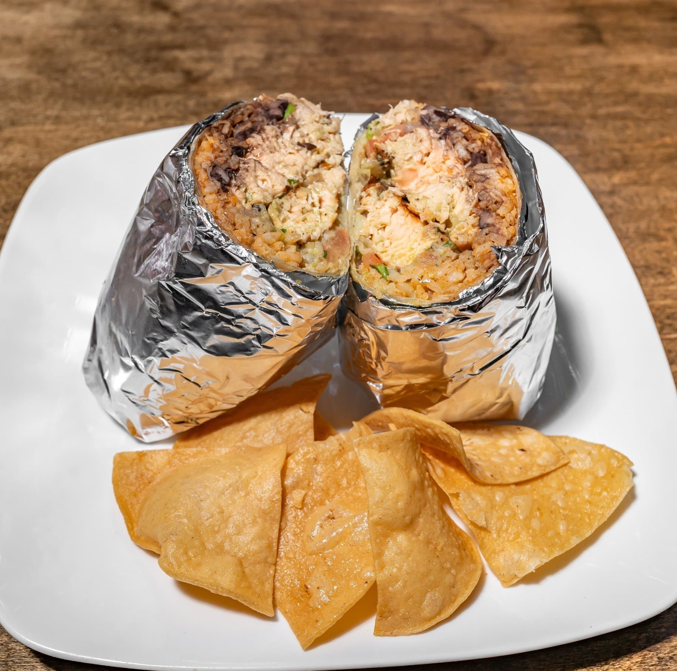 Grilled Salmon Burrito