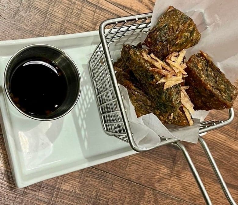 A5. Fried Chive Pancakes