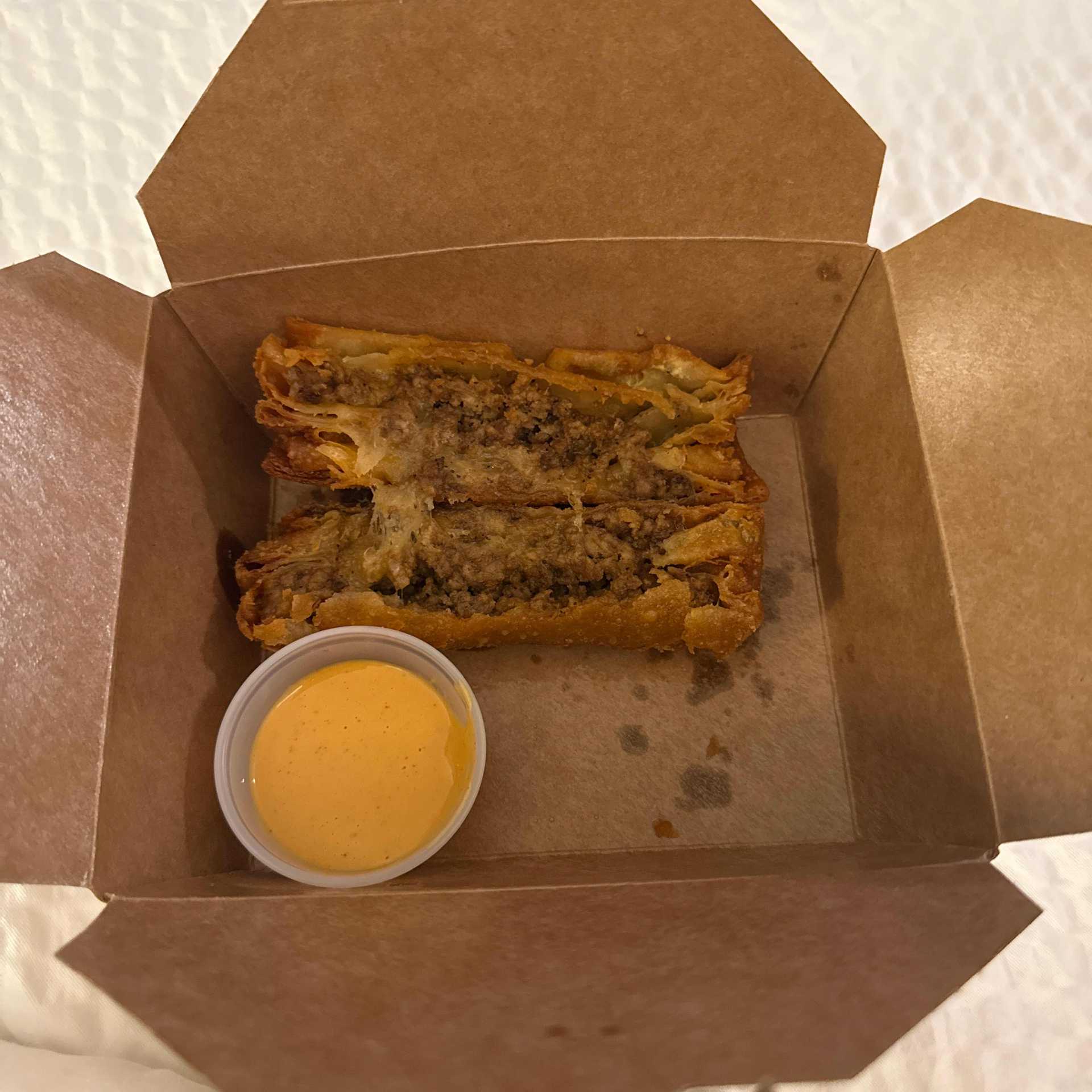 Cheese Burger EggRoll
