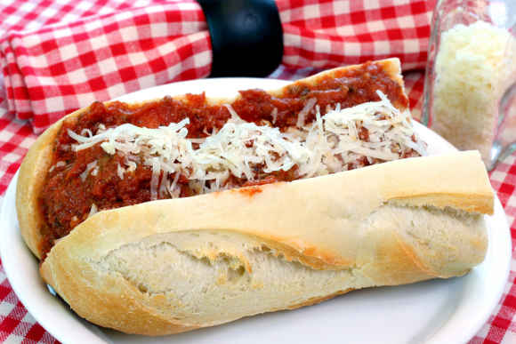 Meatball Parmesan Sandwich
