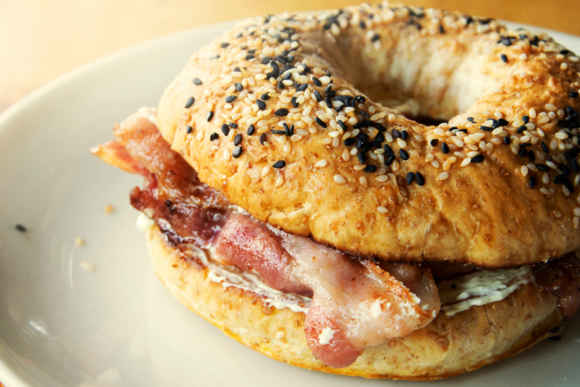 Bagel with Cream Cheese & Bacon