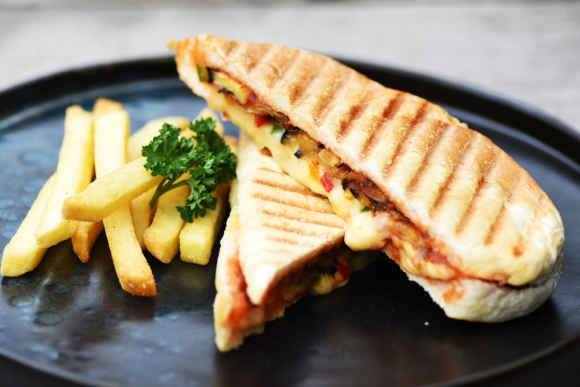 Eggplant & Fresh Mozzarella Sandwich