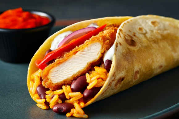 Chicken Cutlet Burrito