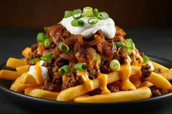 Chopped Cheese Over Fries