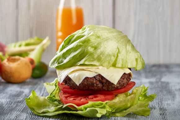 Hamburger in Lettuce Bun