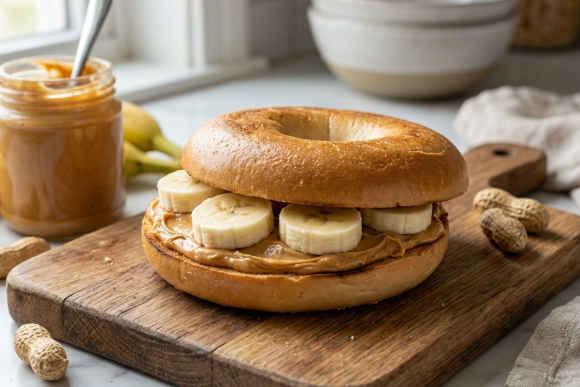 Peanut Butter & Banana Bagel