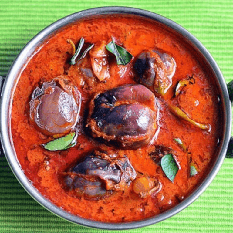 Kathirikai Kulambu (Eggplant) with Rice