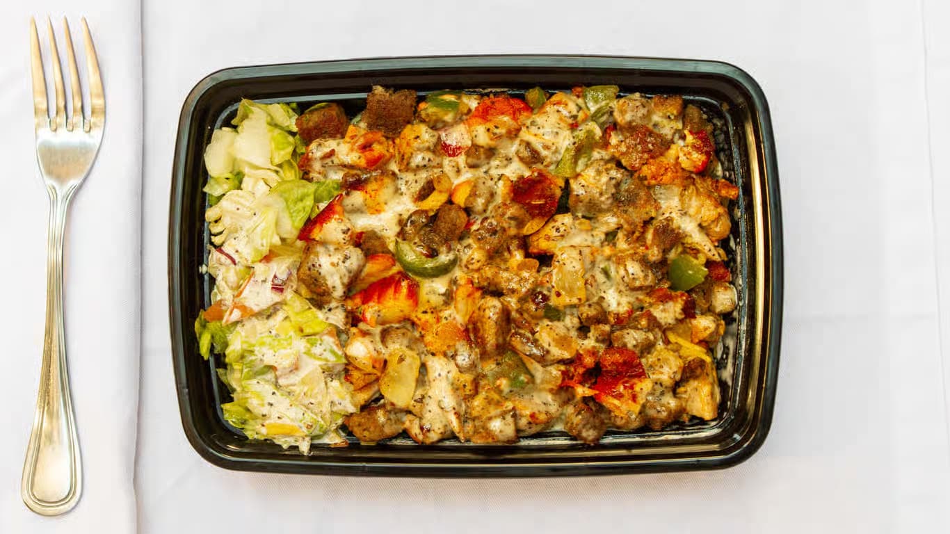 Chicken & Lamb Gyro over Salad