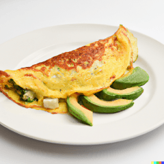 Avocado Monterey Jack Cheese Omelette