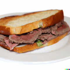 Hot Open Roast Sirloin of Beef Sandwich