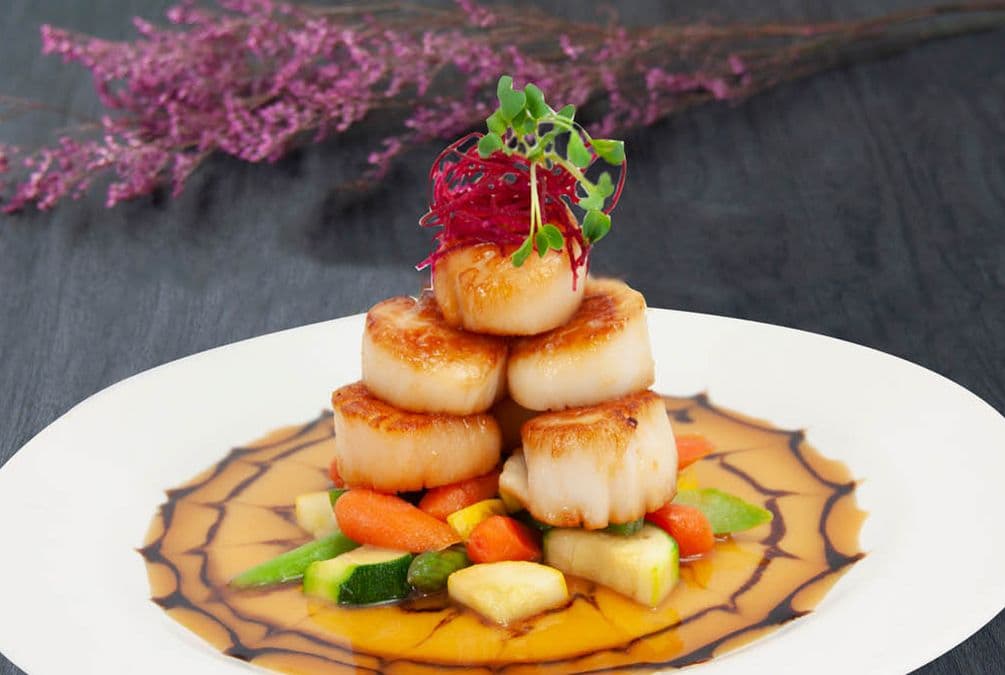Broiled Yuzu Miso Scallop Entrée