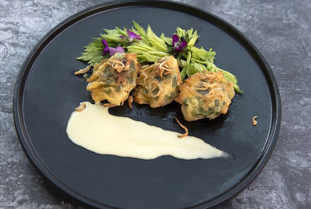 Pan Fried Chives & Shrimp Dumpling